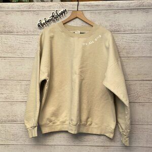 *Shop Ludic It's All Good Tan Teddy Crew Sweatshirt 2XL
